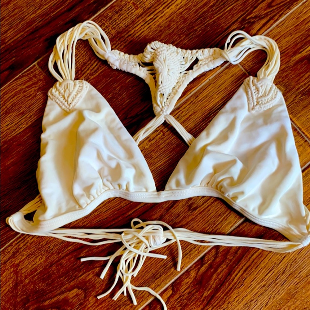 Vix Paula Hermanny Cream Bikini Top
